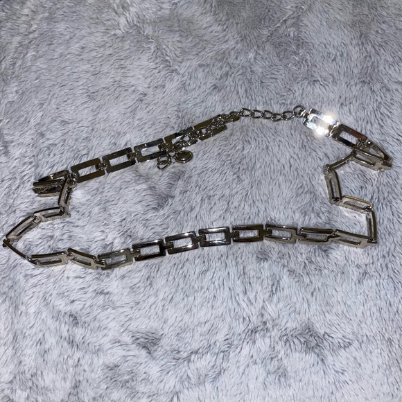 Silver Rectangular Chain Belt - Picture 2 of 4